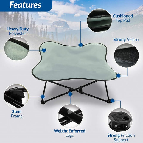 New arge Portable Elevated Dog Bed – Folding Pet Cot for Indoor & Outdoor Use 110842 - with | Sold by Uncle Wiener's Wholesale
