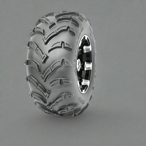 ATV mud tire profile with deep lug pattern

Sidewall view of ATV radial tire 27x10-14

Front view of tread design for all-terrain performance

UTV tire side-by-side with deep mud grooves

Radial ATV tire mounted on utility rim