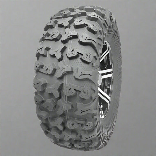 ATV mud tire profile with deep lug pattern

Sidewall view of ATV radial tire 27x10-14

Front view of tread design for all-terrain performance

UTV tire side-by-side with deep mud grooves

Radial ATV tire mounted on utility rim