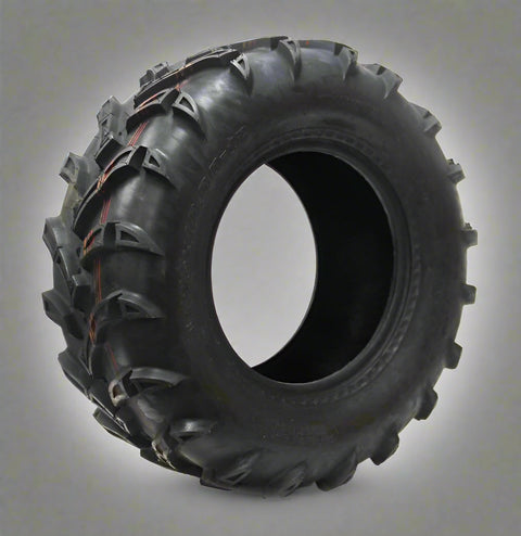 ATV mud tire profile with deep lug pattern

Sidewall view of ATV radial tire 27x10-14

Front view of tread design for all-terrain performance

UTV tire side-by-side with deep mud grooves

Radial ATV tire mounted on utility rim