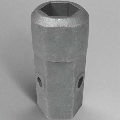 “Auger bit repair hub for 2 inch hex shaft with 5/8 and 3/4 inch pin holes”

“Heavy-duty cast steel auger hub for post hole digger repair”

“Skid steer auger repair tool – hex female hub with dual pin compatibility”