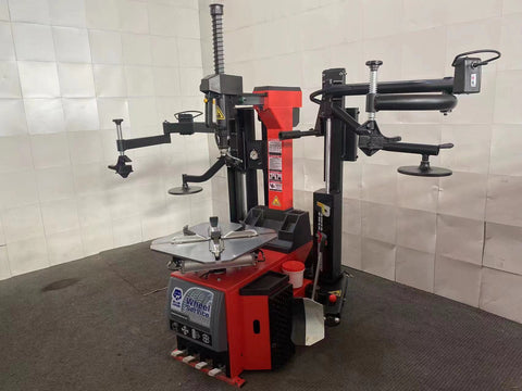 FT800 Automatic Tire Changer Front View with Dual Assist Arms

Professional Garage Tire Changing Equipment – FT800

Tilt-Back Tower Tire Machine with 28.5" Clamping Capacity

High Performance Tire Changer for Low-Profile Tires