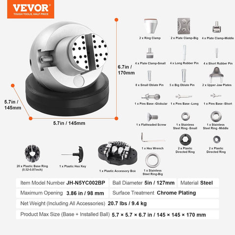 5-inch Ball Vise Jewelry Engraving Tool with full accessories kit
Precision ball vise clamp for jewelry making and stone setting
Engraving tool with interchangeable jaws and 360-degree rotation
Jeweler working with a professional engraving vise clamp
Stainless steel workholding clamp for jewelry and watch repair