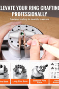 5-inch Ball Vise Jewelry Engraving Tool with full accessories kit
Precision ball vise clamp for jewelry making and stone setting
Engraving tool with interchangeable jaws and 360-degree rotation
Jeweler working with a professional engraving vise clamp
Stainless steel workholding clamp for jewelry and watch repair