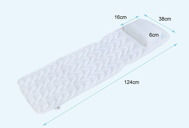Full-body waterproof bath pillow with headrest
3D mesh ergonomic bath mattress with suction cups
Spa tub cushion for back, hips, and neck support
Comfortable bathtub pillow mat for home spa relaxation
Quick-dry bath pillow with full body support