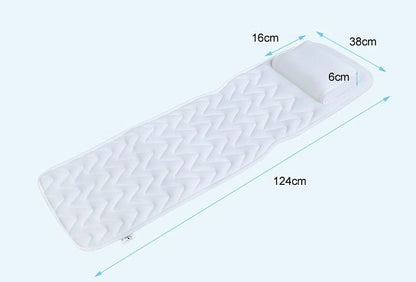 Full-body waterproof bath pillow with headrest
3D mesh ergonomic bath mattress with suction cups
Spa tub cushion for back, hips, and neck support
Comfortable bathtub pillow mat for home spa relaxation
Quick-dry bath pillow with full body support