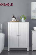 White bathroom storage cabinet with 2 adjustable MDF shelves
Floor standing bathroom organizer with clean white finish
Freestanding cabinet for bathroom, laundry or hallway
Adjustable shelf storage cabinet with modern design
White MDF floor cabinet for towels, toiletries, and home use