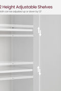 White bathroom storage cabinet with 2 adjustable MDF shelves
Floor standing bathroom organizer with clean white finish
Freestanding cabinet for bathroom, laundry or hallway
Adjustable shelf storage cabinet with modern design
White MDF floor cabinet for towels, toiletries, and home use
