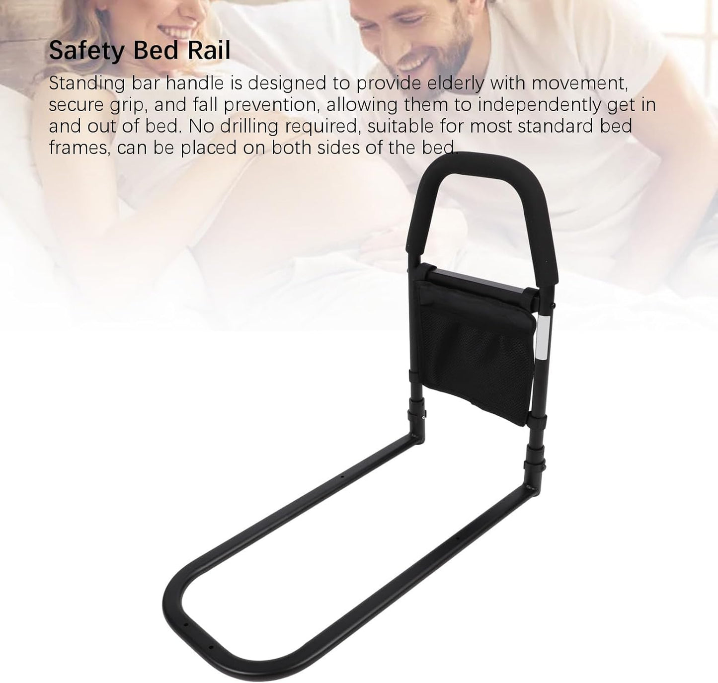 Bed Assist Rail Full Product View with Grip

Medical Bed Safety Bar – Side Angle

Adjustable Bed Rail with Stability Base

Bed Assist Rail Installed – Lifestyle Photo