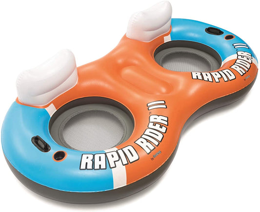 New Bestway 2 person rapid river ride tube with cooler mesh bottom 43113 - with | Sold by Uncle Wiener's Wholesale