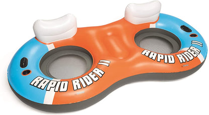 New Bestway 2 person rapid river ride tube with cooler mesh bottom 43113 - with | Sold by Uncle Wiener's Wholesale