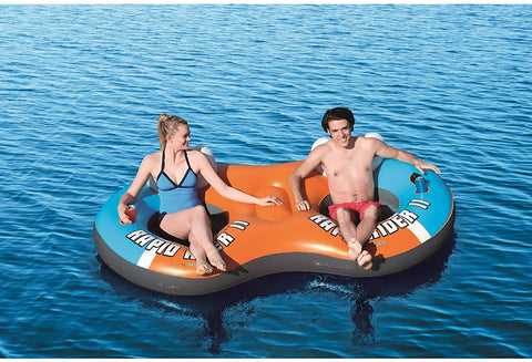 New Bestway 2 person rapid river ride tube with cooler mesh bottom 43113 - with | Sold by Uncle Wiener's Wholesale