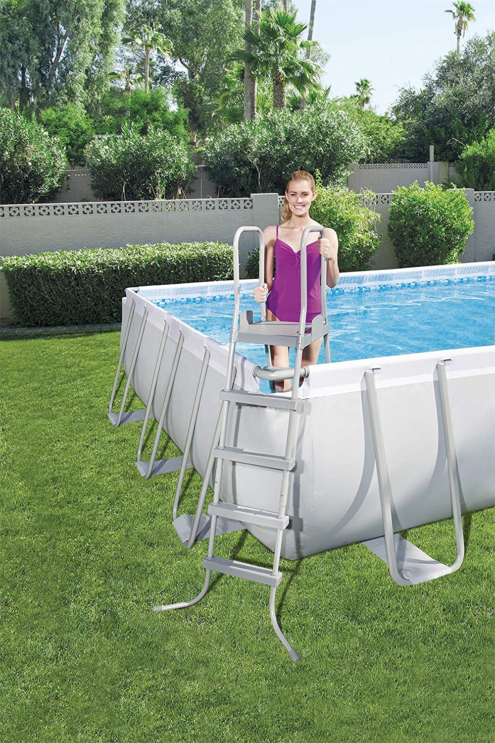 New Bestway 52 - Inch Above Ground Pool Ladder – Heavy - Duty Steel Frame for Easy & Safe Pool Access 58337 - with | Sold by Uncle Wiener's Wholesale