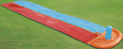 Bestway double lane water splash slide
18ft long dragstrip inflatable slide
Kids' backyard racing water slide
Bestway slide with ha ose sprayer feature