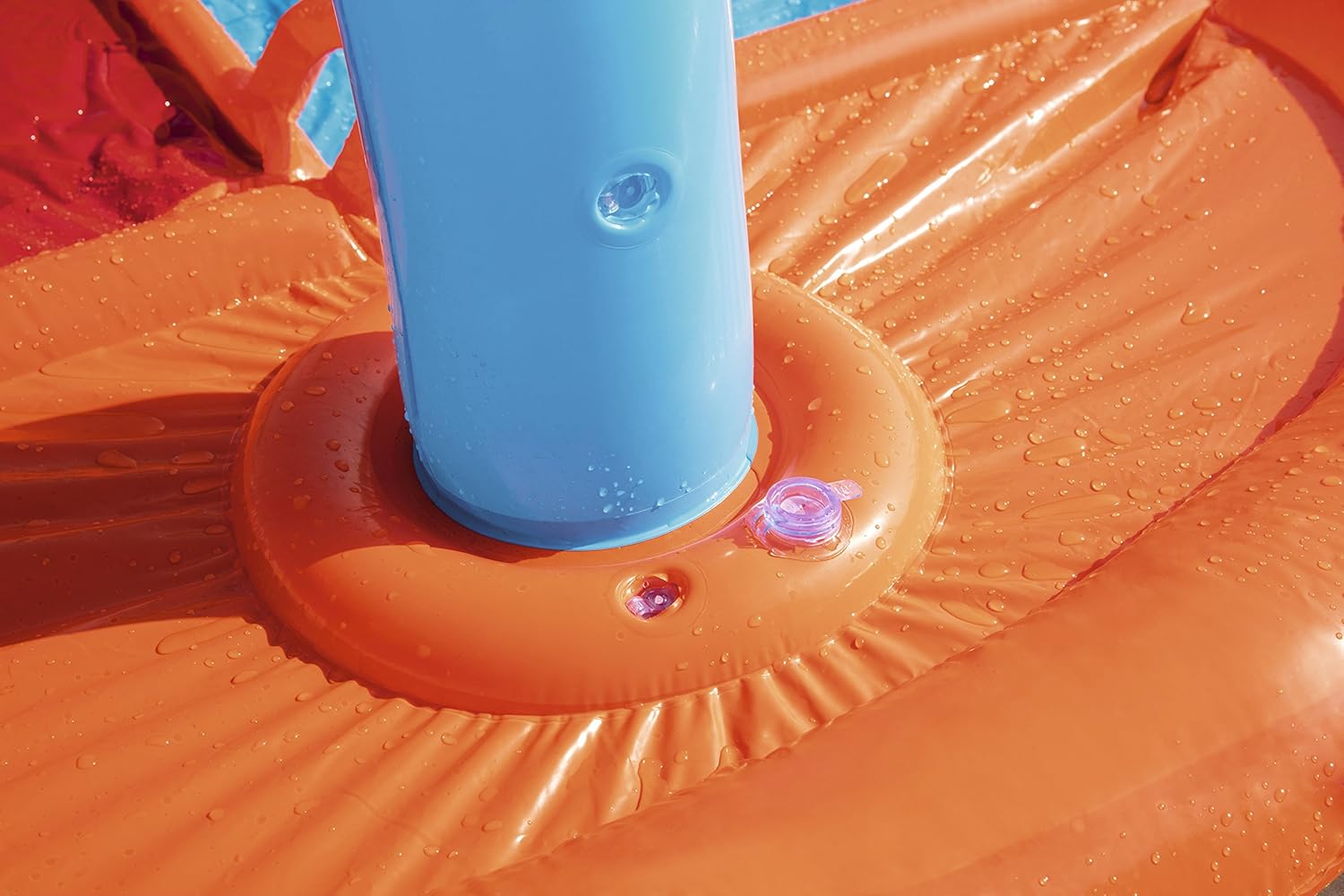Bestway double lane water splash slide
18ft long dragstrip inflatable slide
Kids' backyard racing water slide
Bestway slide with ha ose sprayer feature