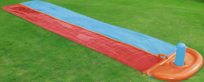 Bestway double lane water splash slide
18ft long dragstrip inflatable slide
Kids' backyard racing water slide
Bestway slide with ha ose sprayer feature