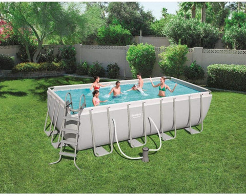 Bestway Steel Pro Max 16' x 8' x 48" Rectangular Above Ground Pool Set with Pump and Ladder