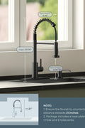 New Black Faucet Pull Down Sprayer Kitchen Sink – Matte Stainless Steel | SKU: 830556 - with | Sold by Uncle Wiener's Wholesale