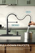 New Black Faucet Pull Down Sprayer Kitchen Sink – Matte Stainless Steel | SKU: 830556 - with | Sold by Uncle Wiener's Wholesale