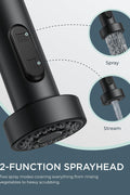 New Black Faucet Pull Down Sprayer Kitchen Sink – Matte Stainless Steel | SKU: 830556 - with | Sold by Uncle Wiener's Wholesale