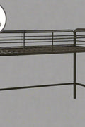 “Black metal loft bed with built-in ladder and guardrails”

“Space-saving loft bed frame for kids and teens”

“Durable steel loft bed with safety rails and ladder access”