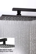 New Black Matte Rainfall Shower System Combo – Modern Luxury Bathroom Shower Panel 814204 - with | Sold by Uncle Wiener's Wholesale