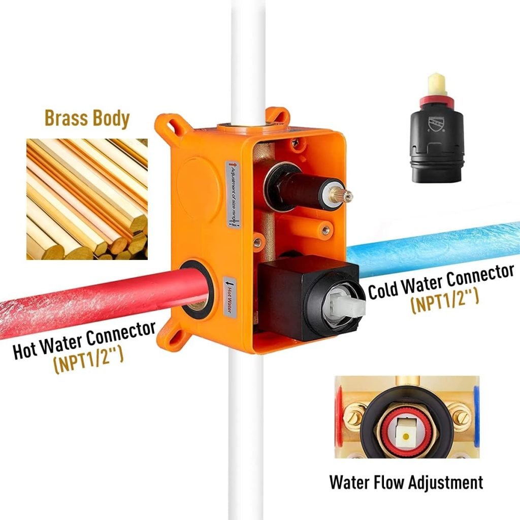 New Black Matte Rainfall Shower System Combo – Modern Luxury Bathroom Shower Panel 814204 - with | Sold by Uncle Wiener's Wholesale