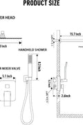 New Black Matte Rainfall Shower System Combo – Modern Luxury Bathroom Shower Panel 814204 - with | Sold by Uncle Wiener's Wholesale
