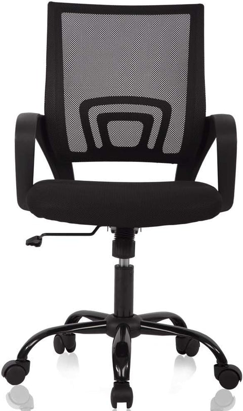 New Black Mesh Office Chair – Ergonomic Swivel Desk Chair with Breathable Back 1210OC - with | Sold by Uncle Wiener's Wholesale