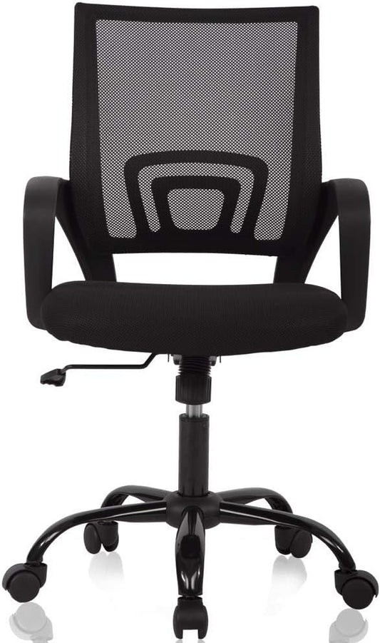 New Black Mesh Office Chair – Ergonomic Swivel Desk Chair with Breathable Back 1210OC - with | Sold by Uncle Wiener's Wholesale