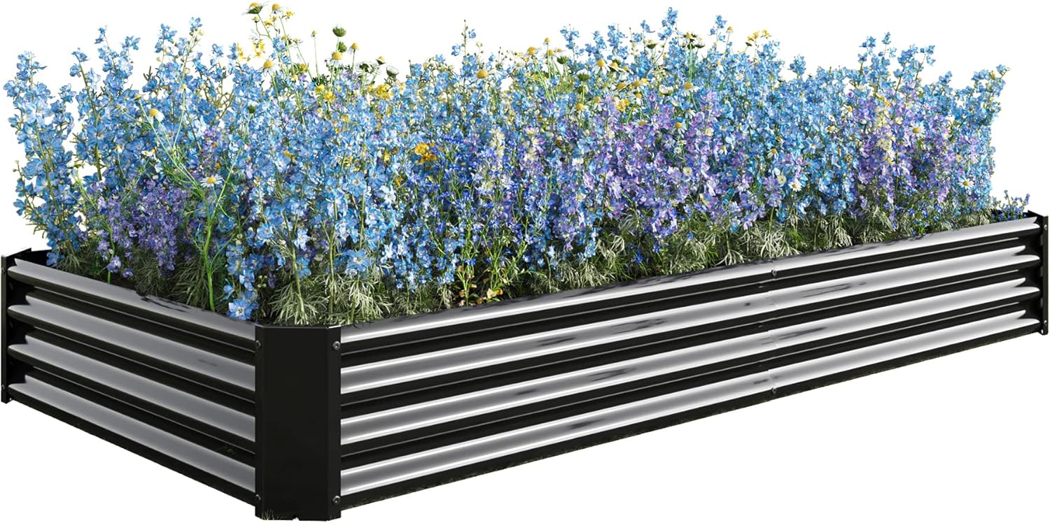 Modern Black Steel Raised Garden Bed for Vegetables and Flowers

Durable Rectangle Outdoor Planter with Rust-Resistant Coating

Heavy-Duty Black Steel Garden Bed for Backyard Growing