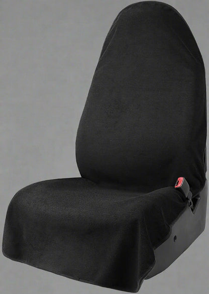 Black Waterproof Car Seat Cover with Anti-Slip Backing – Universal Fit for Front Seats