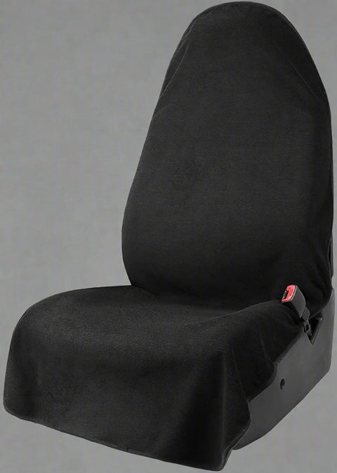 Black Waterproof Car Seat Cover with Anti-Slip Backing – Universal Fit for Front Seats