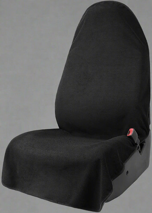 Black Waterproof Car Seat Cover with Anti-Slip Backing – Universal Fit for Front Seats