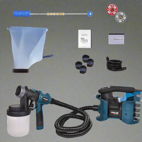 Blue Viper 600W HVLP paint spray gun with accessories
Electric paint sprayer with 2 nozzles and 3 spray patterns
Professional HVLP spray gun for home and DIY painting