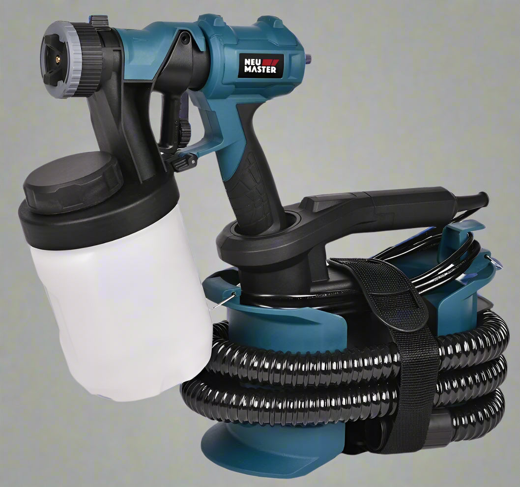 Blue Viper 600W HVLP paint spray gun with accessories
Electric paint sprayer with 2 nozzles and 3 spray patterns
Professional HVLP spray gun for home and DIY painting