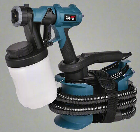Blue Viper 600W HVLP paint spray gun with accessories
Electric paint sprayer with 2 nozzles and 3 spray patterns
Professional HVLP spray gun for home and DIY painting