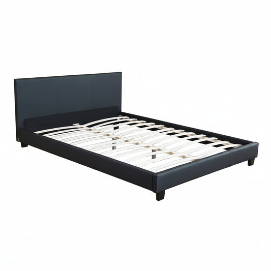 New Bonded Leather Deluxe Bed Frame & Headboard — Twin, Full, Queen & King - with King | Sold by Uncle Wiener's Wholesale
