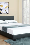 New Bonded Leather Deluxe Bed Frame & Headboard — Twin, Full, Queen & King - with King | Sold by Uncle Wiener's Wholesale
