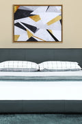New Bonded Leather Deluxe Bed Frame & Headboard — Twin, Full, Queen & King - with King | Sold by Uncle Wiener's Wholesale