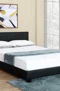 New Bonded Leather Deluxe Bed Frame & Headboard — Twin, Full, Queen & King - with King | Sold by Uncle Wiener's Wholesale