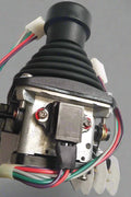 Genie joystick controller replacement with wiring harness

Skyjack boom lift control box controller - close-up

Genie aerial lift joystick - top view

Replacement part for Genie 72278 – joystick controller

Skyjack joystick with mounting base – side angle