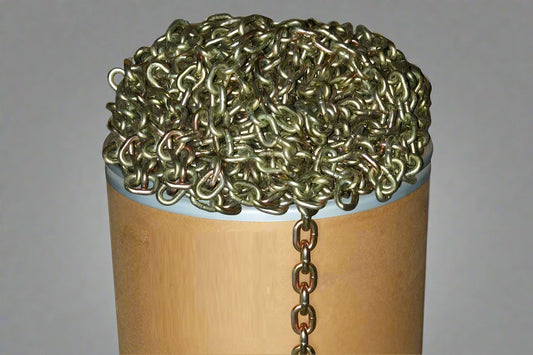 Bulk Grade 70 Transport Chain Barrels – DOT Stamped 5/16, 3/8, and 1/2 Inch Sizes for Towing and Rigging
