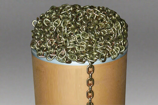 Bulk Grade 70 Transport Chain Barrels – DOT Stamped 5/16, 3/8, and 1/2 Inch Sizes for Towing and Rigging