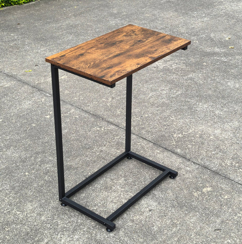 New C - Frame Metal End Table – Sofa - Side Table with Wood Top TLET2504 - with | Sold by Uncle Wiener's Wholesale