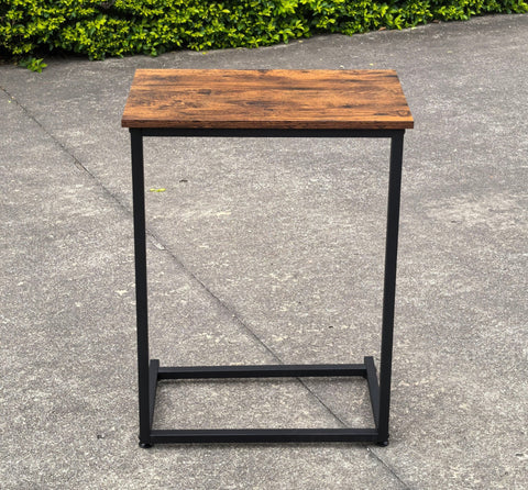 New C - Frame Metal End Table – Sofa - Side Table with Wood Top TLET2504 - with | Sold by Uncle Wiener's Wholesale