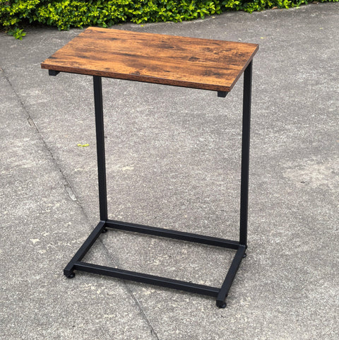 New C - Frame Metal End Table – Sofa - Side Table with Wood Top TLET2504 - with | Sold by Uncle Wiener's Wholesale