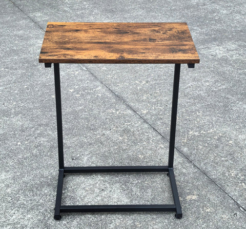 New C - Frame Metal End Table – Sofa - Side Table with Wood Top TLET2504 - with | Sold by Uncle Wiener's Wholesale