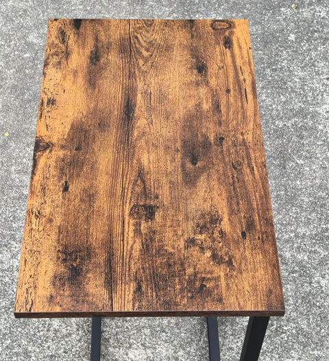 New C - Frame Metal End Table – Sofa - Side Table with Wood Top TLET2504 - with | Sold by Uncle Wiener's Wholesale