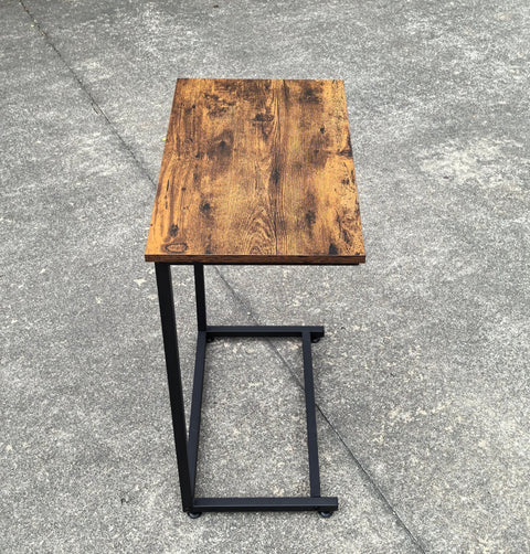 New C - Frame Metal End Table – Sofa - Side Table with Wood Top TLET2504 - with | Sold by Uncle Wiener's Wholesale